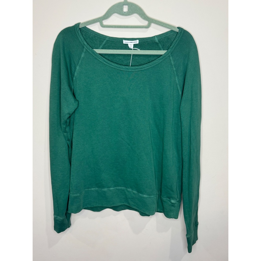 Standard James Perse Relaxed Long-sleeve Raglan Sweatshirt NWT Sz 3 L Green